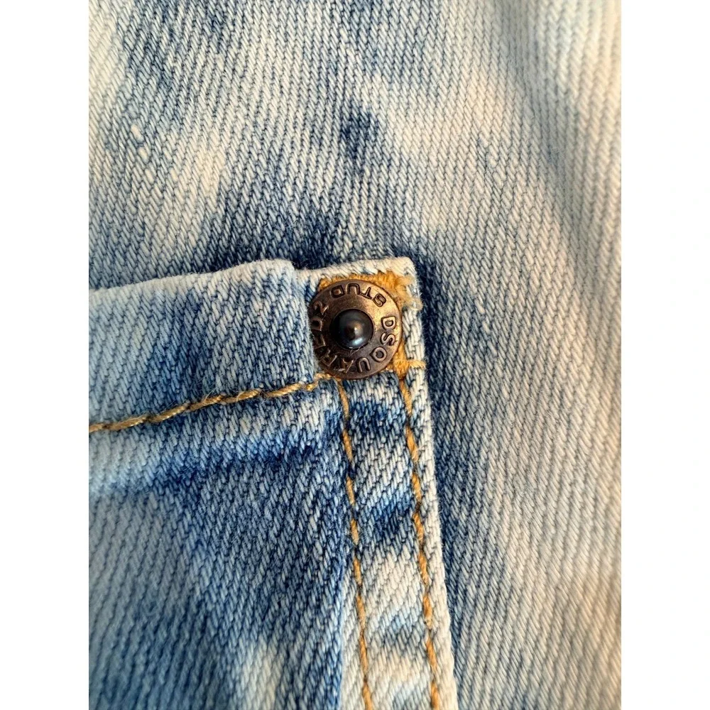 DSQUARED2 Cool Guy Jeans 52 Blue White Tie Dye Denim Made Italy Mens W36